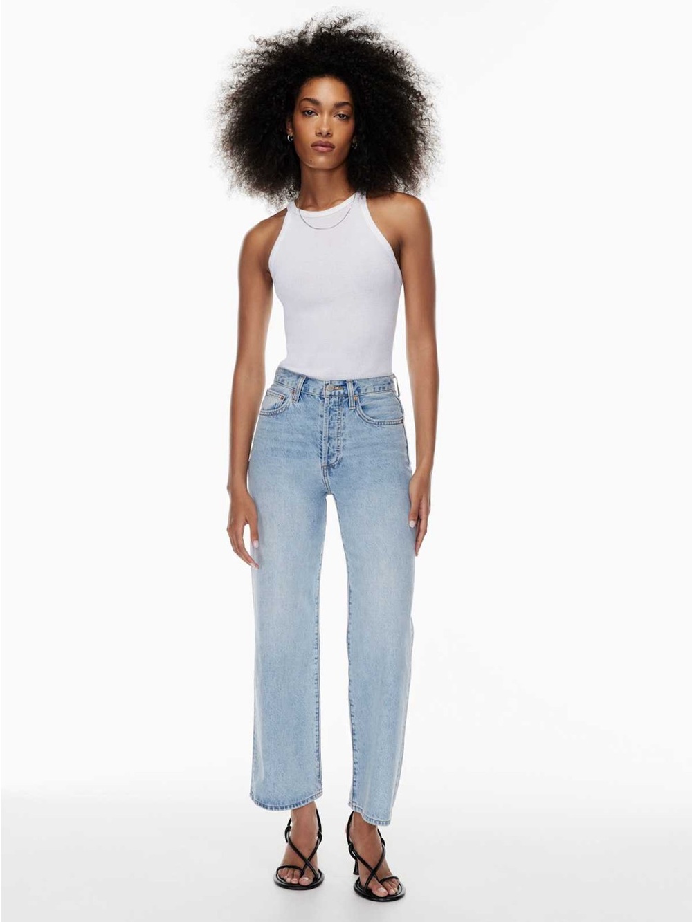 Denim Forum The Farrah Hi-rise Wide Jean